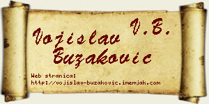 Vojislav Buzaković vizit kartica